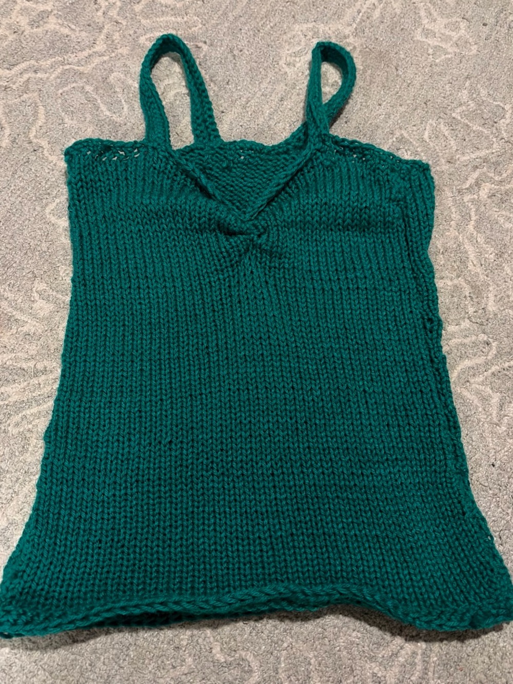 Emerald Knit V-Neck Tank Top